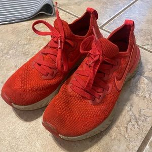 Nike reddish orange boys sneakers -sz4.5